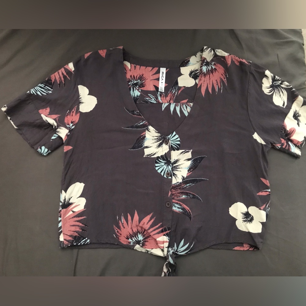 Womens Floral Rvca Top